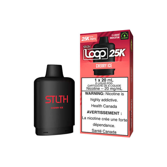 STLTH LOOP 25K POD PACK - CHERRY ICE Closed Pod