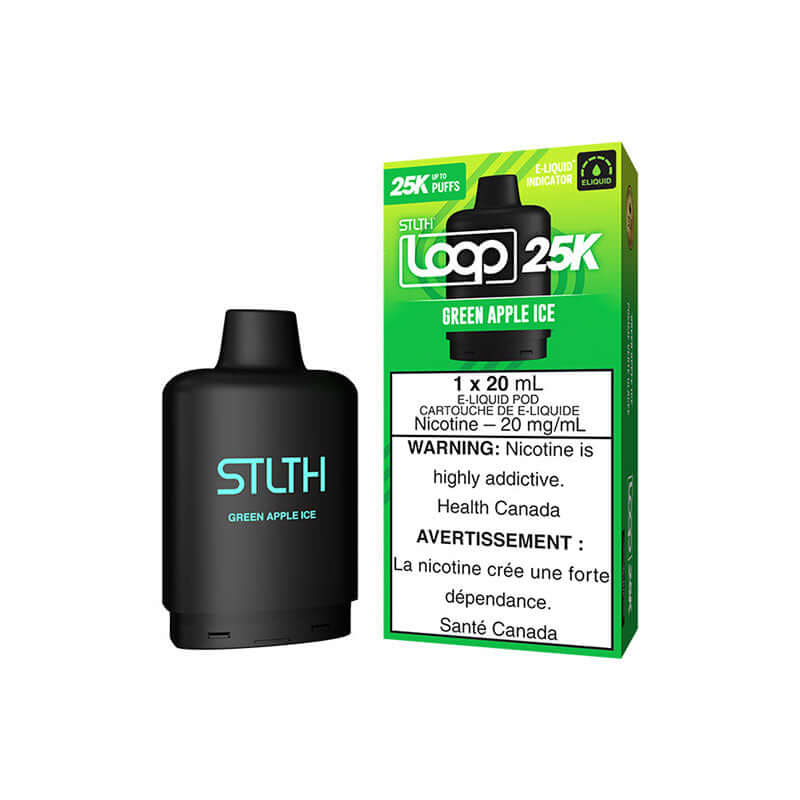 STLTH LOOP 25K POD - GREEN APPLE ICE Closed Pod
