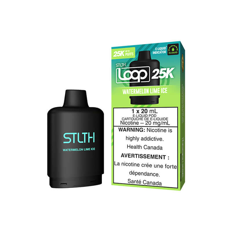 STLTH LOOP 25K POD - WATERMELON LIME ICE Closed Pod