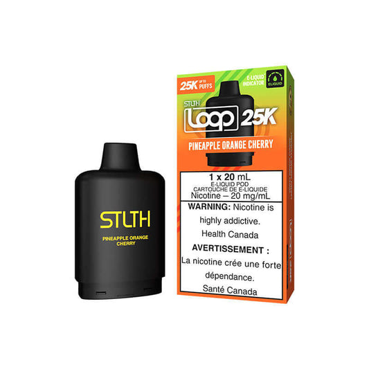 STLTH LOOP 25K POD PACK - PINEAPPLE ORANGE CHERRY Closed Pod
