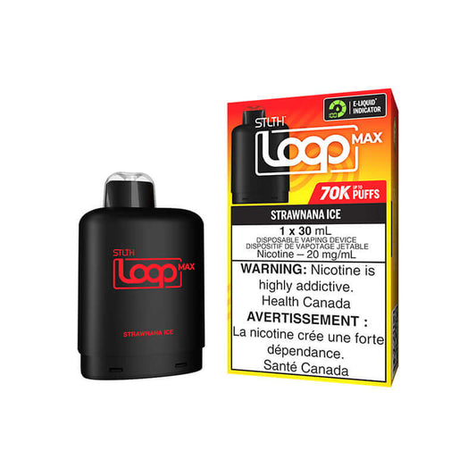 STLTH LOOP MAX - STRAWNANA ICE Closed Pod