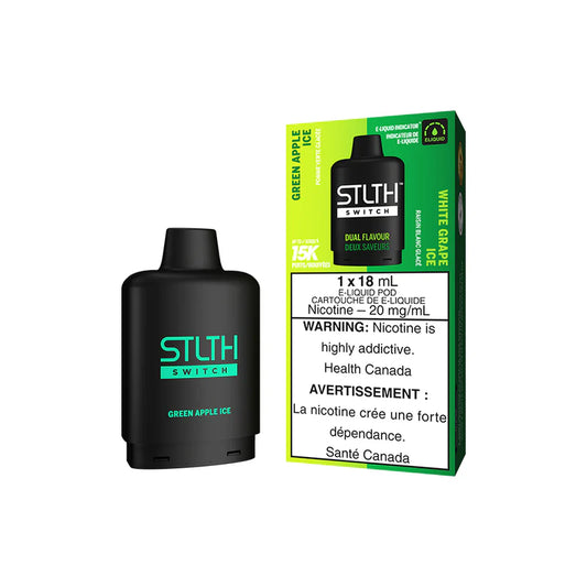 STLTH SWITCH POD PACK - GREEN APPLE ICE AND WHITE GRAPE ICE