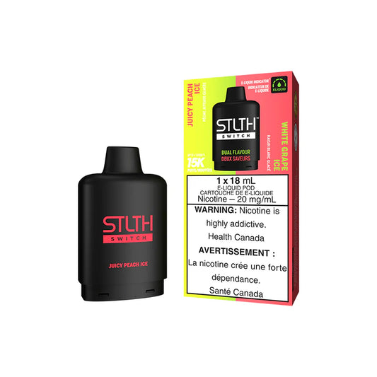 STLTH SWITCH POD PACK - JUICY PEACH ICE AND WHITE GRAPE ICE