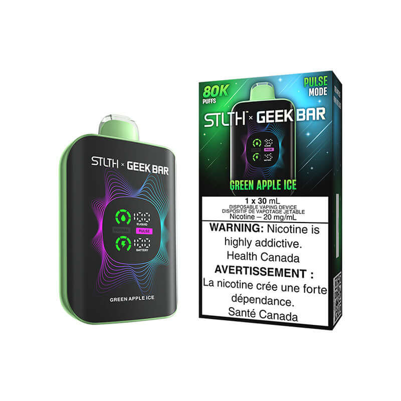 STLTH X GEEK BAR 80K - GREEN APPLE ICE Disposable Vape