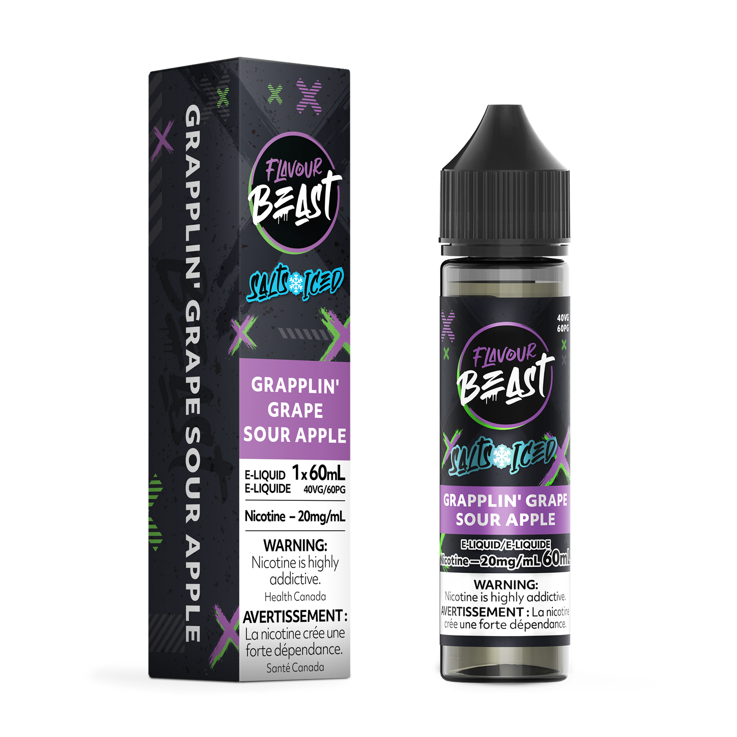 Flavour Beast E-Liquid Grapplin' Grape Sour Apple 60mL product image at All Star Vape