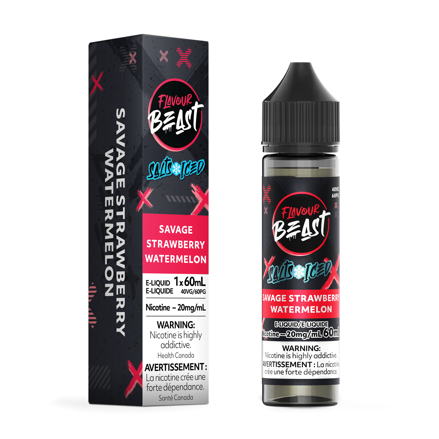 Flavour Beast E-Liquid Savage Strawberry Watermelon 60mL product image at All Star Vape