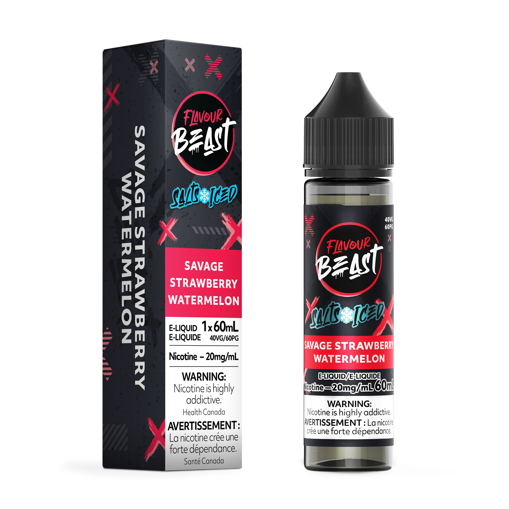 Flavour Beast E-Liquid Savage Strawberry Watermelon 60mL product image at All Star Vape