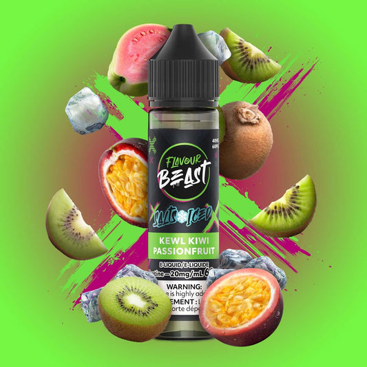 Flavour Beast-Kewl Kiwi Passionfruit Iced E-Liquid product image at All Star Vape