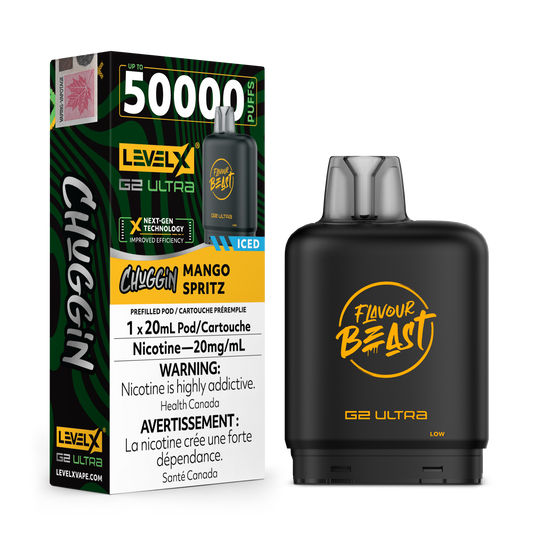 Level X Flavour Beast G2 Ultrax12M Chuggin Mango Spritz Closed Pod product image at All Star Vape