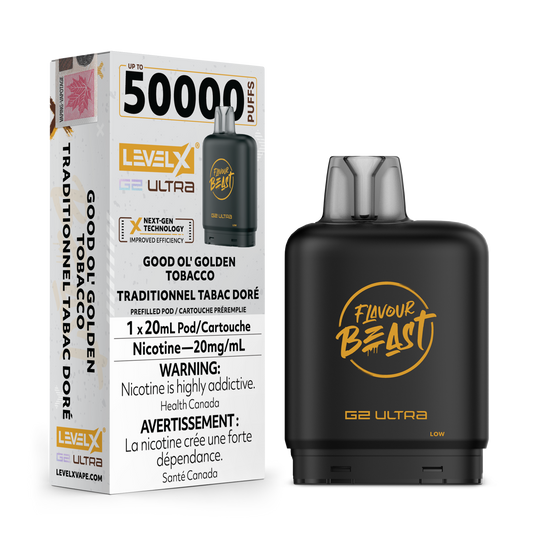 Level X Flavour Beast G2 Ultrax12M Good Ol' Golden Tobacco Closed Pod product image at All Star Vape