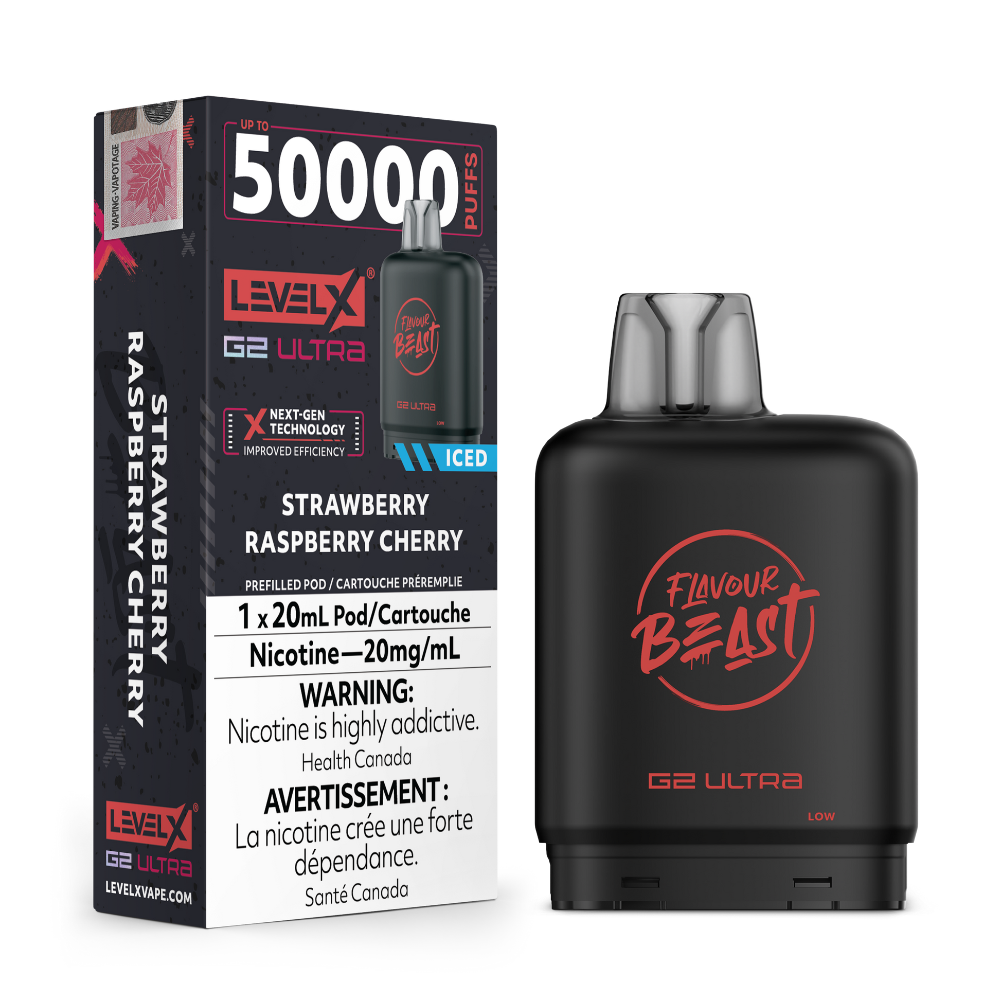 Level X Flavour Beast G2 Ultrax12M Gushin Strawberry Closed Pod product image at All Star Vape