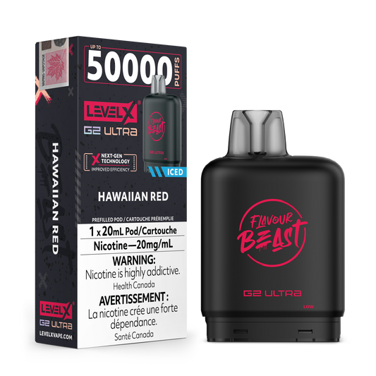 Level X Flavour Beast G2 Ultrax12M Hawaiian Red Closed Pod product image at All Star Vape