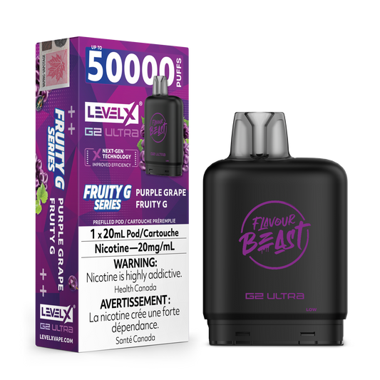 Level X Flavour Beast G2 Ultrax12M Purple Grape Closed Pod product image at All Star Vape