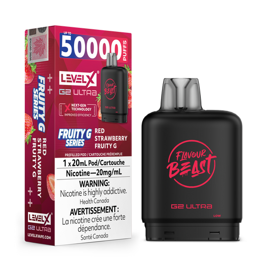 Level X Flavour Beast G2 Ultrax12M Red Strawberry Closed Pod product image at All Star Vape