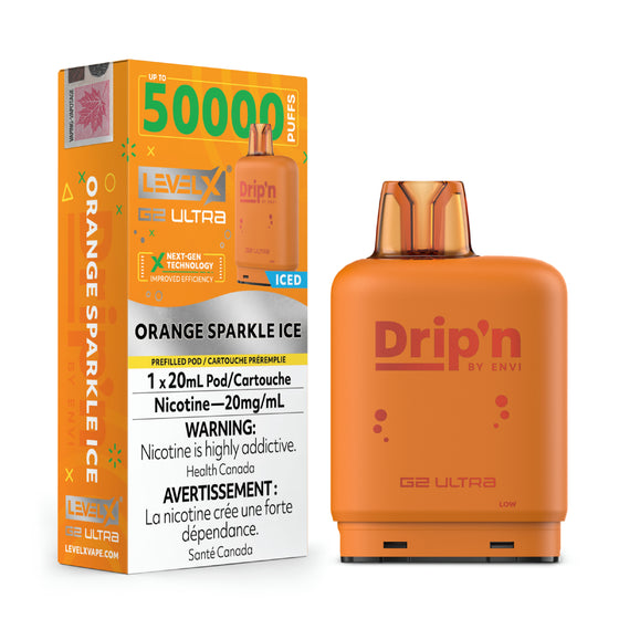 Level X Drip'n G2 Ultra Orange Sparkle Ice