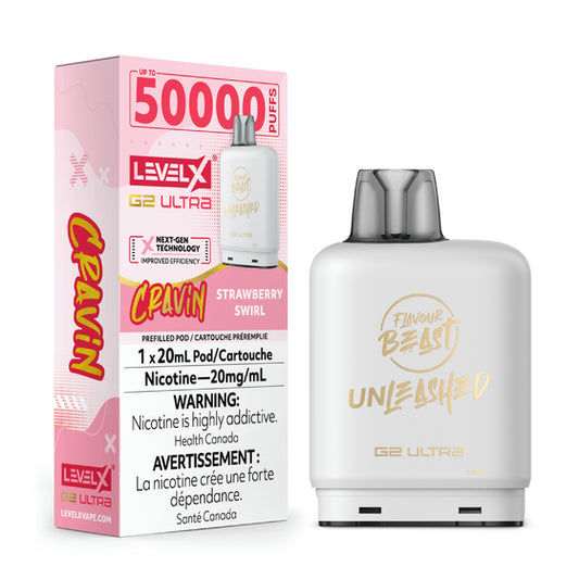 Level X Unleashed G2 Ultra Epic Strawberry Swirl Closed Pod