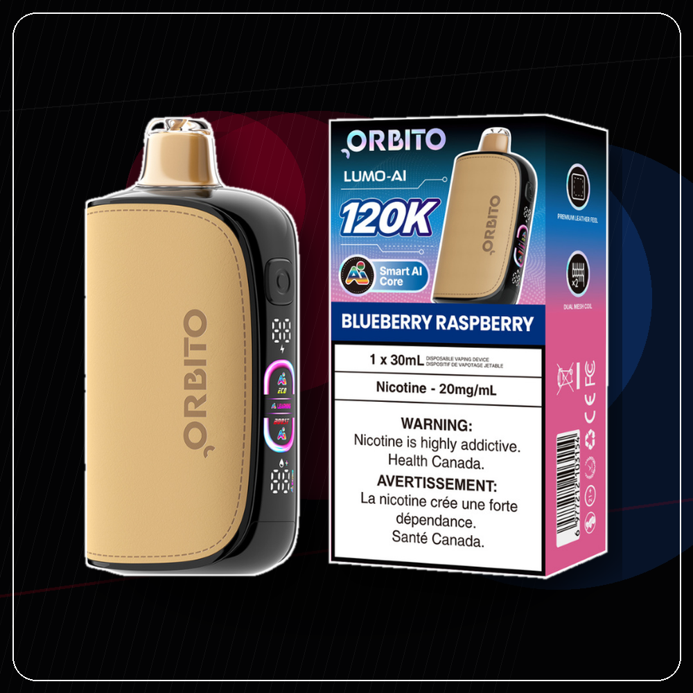Orbito Lumo AI 120K - Blue Raspberry Vape product image at All Star Vape