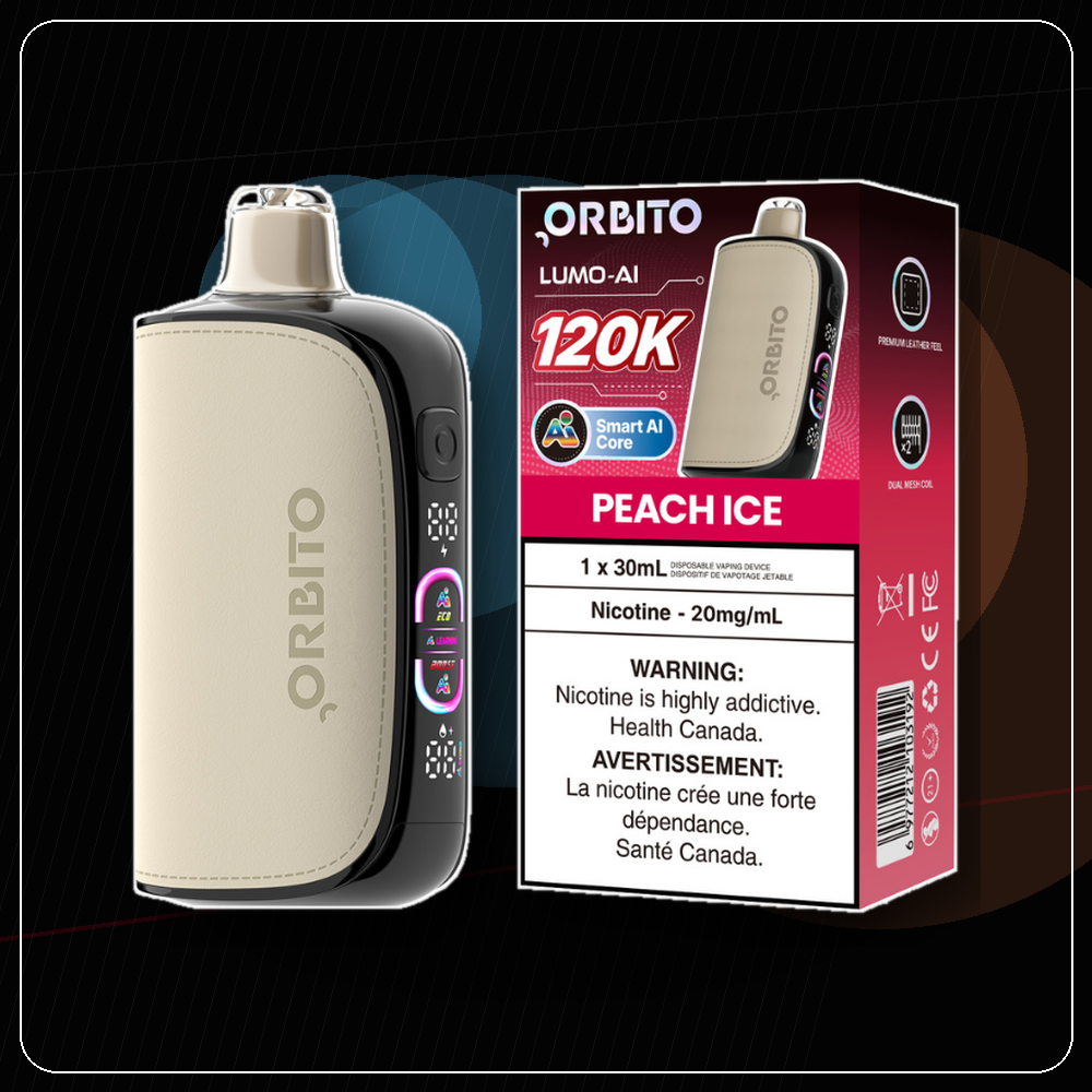 Orbito Lumo AI 120K - Peach Ice Vape product image at All Star Vape