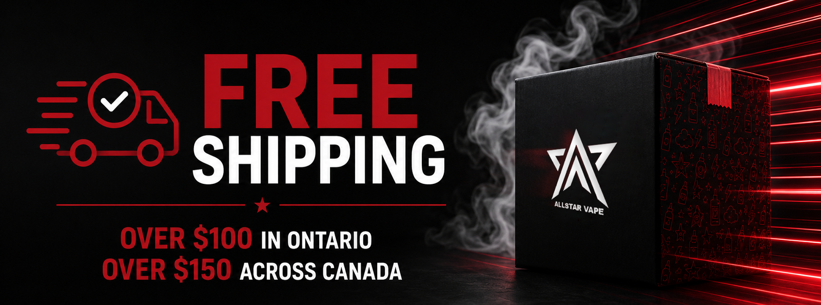 Free shipping over $100 in Ontario and over $150 across Canada at AllStar Vape