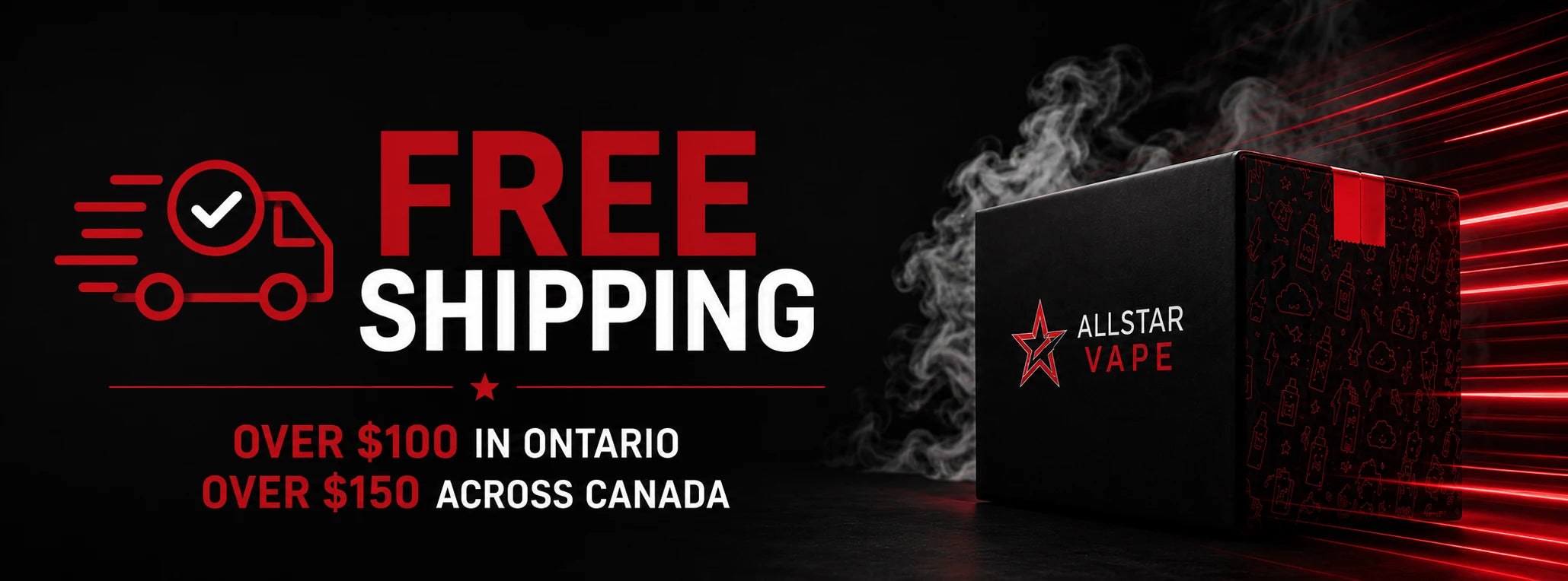 Free shipping over $100 in Ontario and over $150 across Canada at AllStar Vape